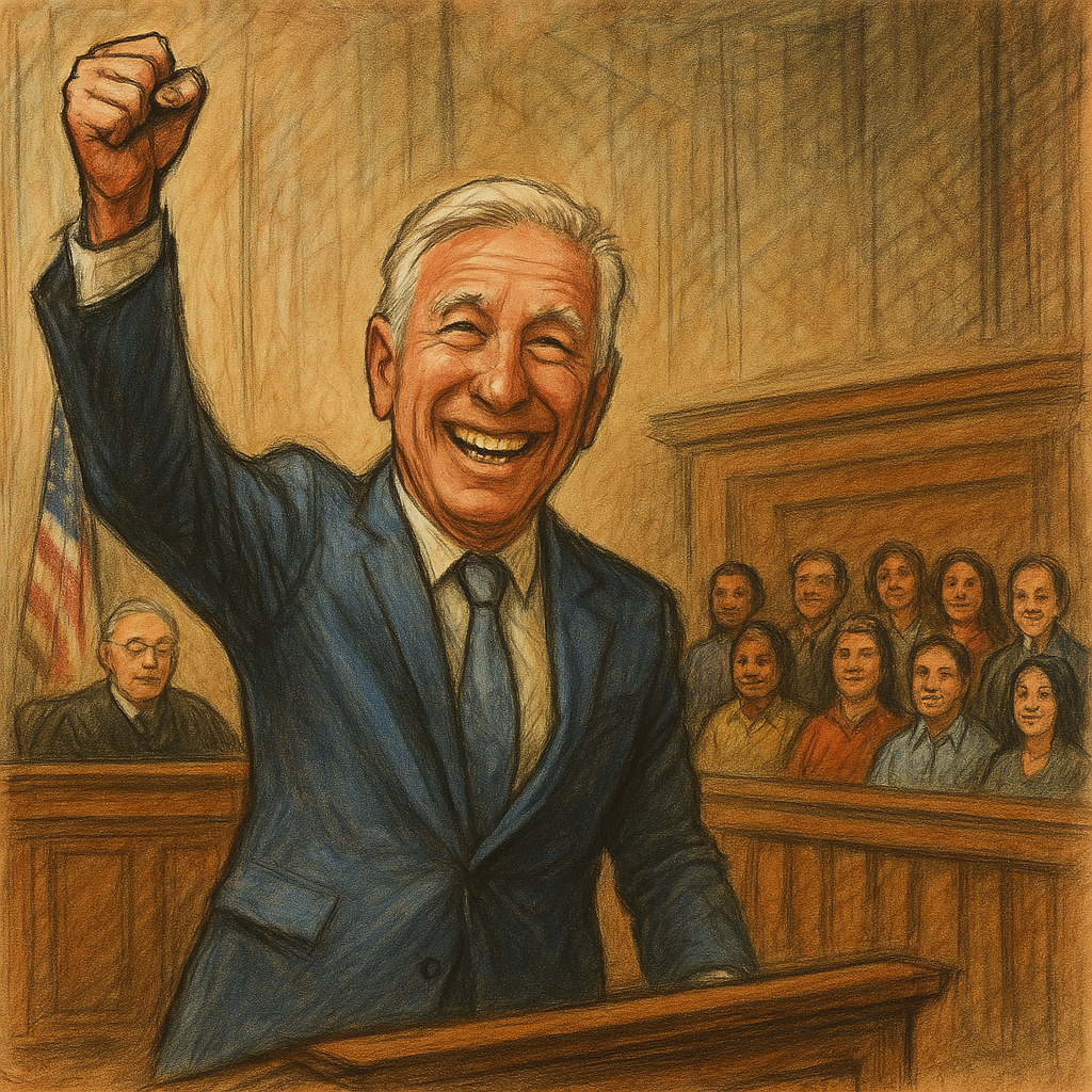 Steven D. Silverstein Winning in Court - Artistic Rendering